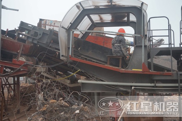 建筑垃圾粉碎时要除掉钢筋